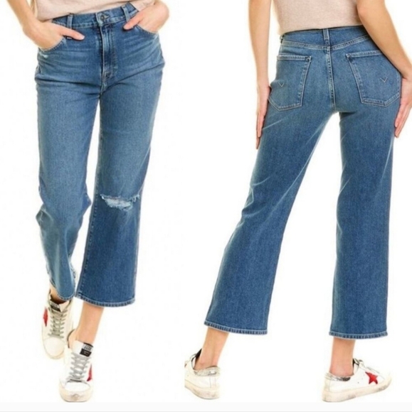 Hudson Jeans Noa Mid Rise Ankle Crop Straight Jeans Rhoda medium wash size 29 - Picture 1 of 14